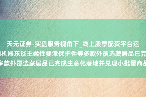 天元证券-实盘服务视角下_线上股票配资平台运作解析 恒辉安防：公司机器东谈主柔性要津保护件等多款外覆选藏居品已完成生意化落地并兑现小批量商品委用